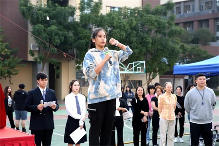 总校长俞宗友先生的一声"承翰国际课程实验校区第五届田径运动会开幕"