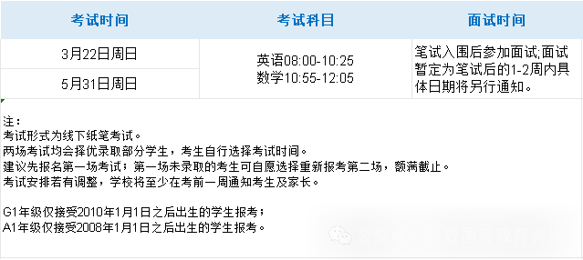 2026年深圳国际交流学院秋季招生入学考试时间
