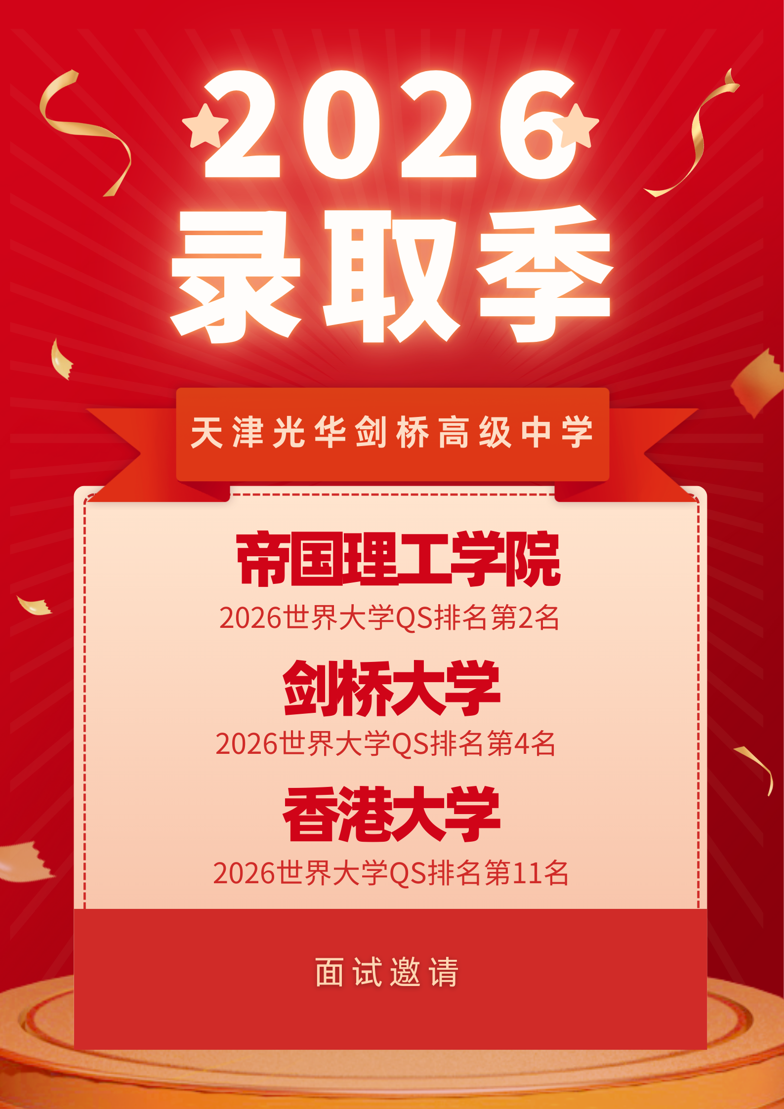 天津光剑2026届升学捷报（截止 1月19日）：名校 offer 不断刷新，精彩未完待续