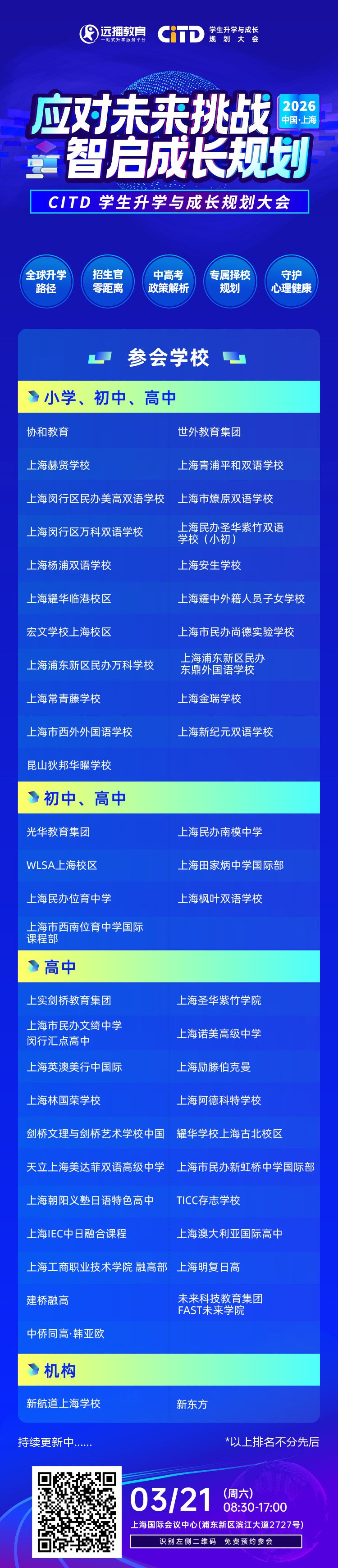 远播教育CITD国际化人才培养与学业规划大会参展学校