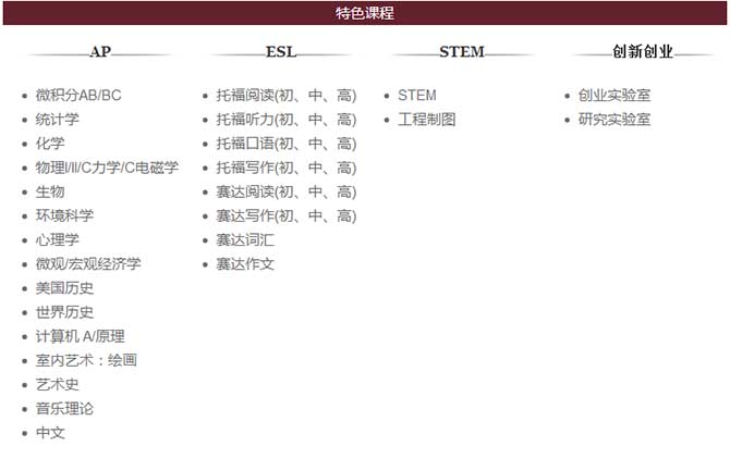 武汉三牛中美中学高中部课程